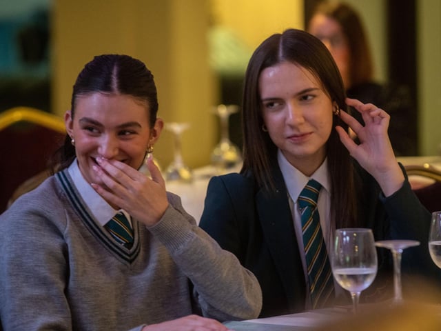 Students at Derry City and Strabane District Council’s Good Relations Team Let’s Talk event. Picture Martin McKeown.