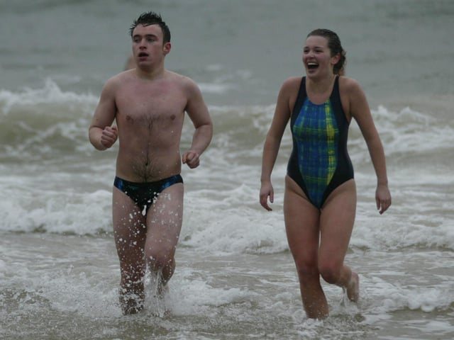 Malachey Kelly and Sinead Scott from Derry. (0301JB09)