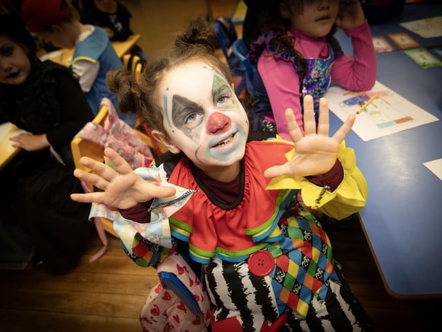 The Zombie Clown has a smile for everyone at Model PS.