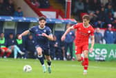 Adam O'Reilly on the attack against Shelbourne during Monday's scoreless draw in Tolka Park. (Photo: Kevin Moore)