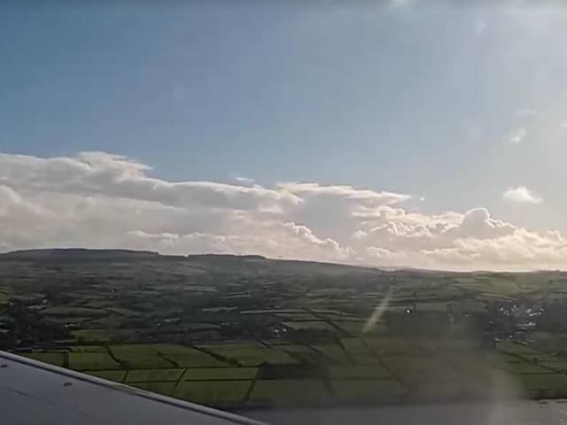 Coming in to land at City of Derry Airport.