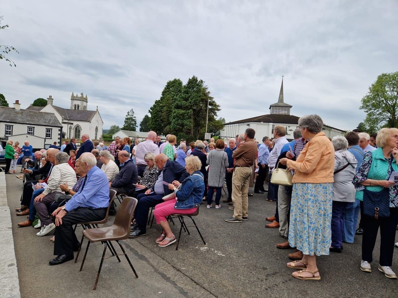 Relatives, survivors and residents gathered for the rededication of the refurbished memorial in Claudy on the 52nd anniversary.