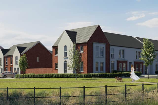 An artist's impression of how the new housing complex will look.
