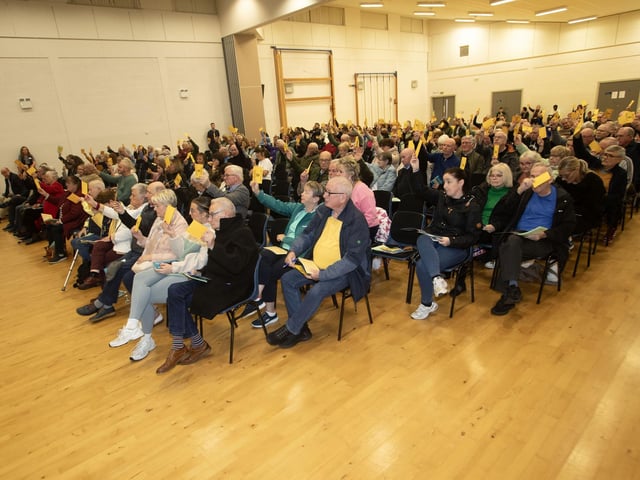 One of the votes at Monday night's Derry Credit Union AGM. : .