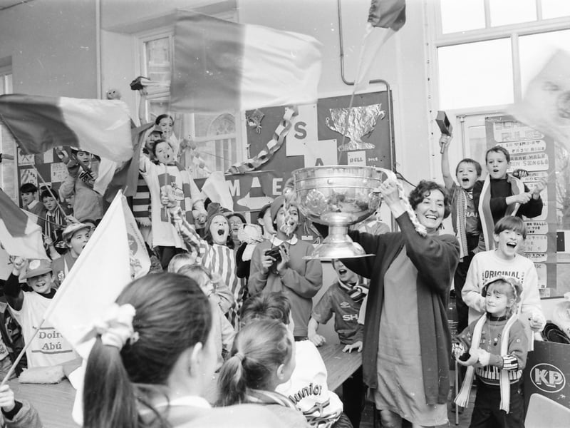 Sam Maguire Cup at St. Eugene's.