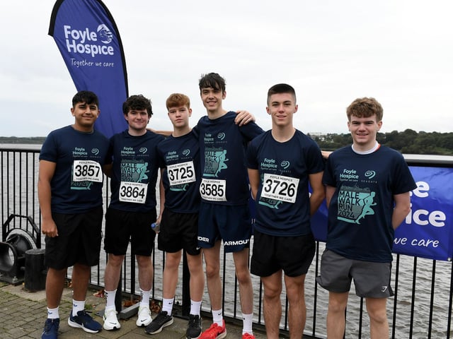 Lumen Christi students took part in the Foyle Hospice Run/Walk.  Photo: George Sweeney