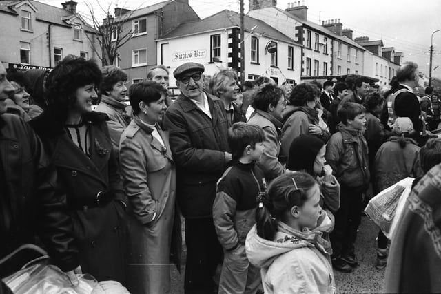 A section of the crowd at the St. Patrick's Day parade in Moville on March 17, 1993.