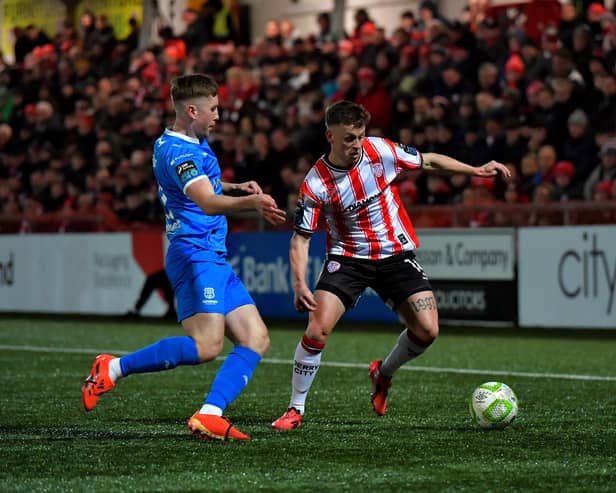 Derry City’s Ben Doherty is back from injury and rearing to go against Bohemians. Photo: George Sweeney