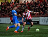 Derry City’s Ben Doherty is back from injury and rearing to go against Bohemians. Photo: George Sweeney