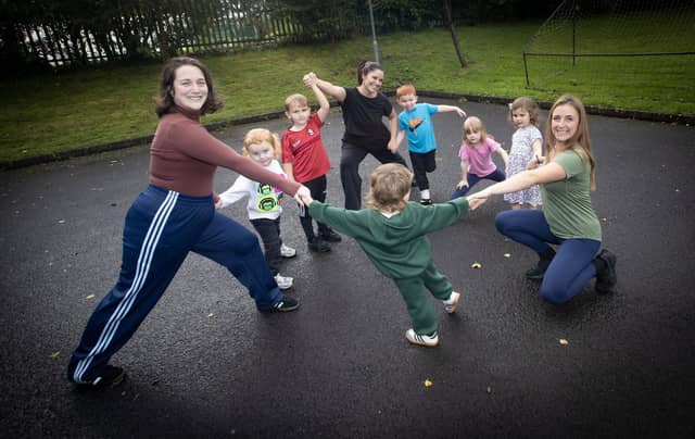 A number of the younger children being put through their dance moves by members of Echo Echo Dance Theatre during Sunday's Picnic. (Photos: Jim McCafferty Photography) : .