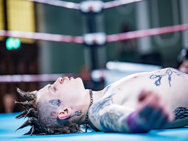Knocked to the canvas.
