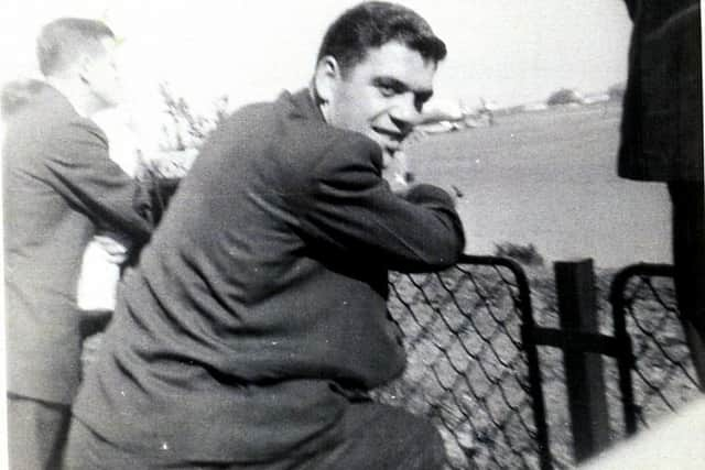 Jimbo Crossan pictured before jetting out with Derry City to Romania to play Steaua Bucharest, in April 1964.