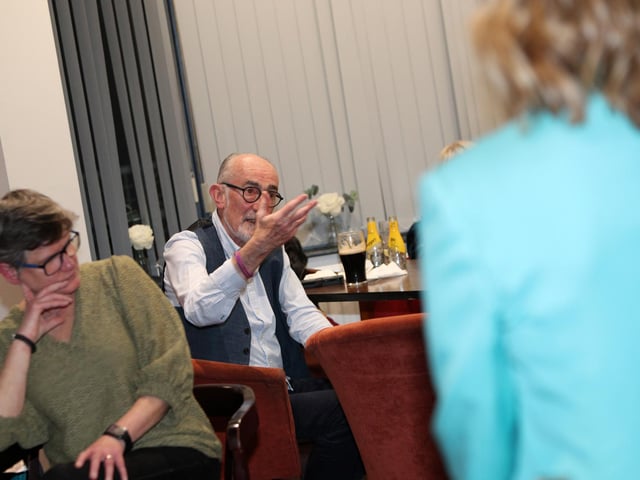 An audience member asks Naoimh a question about her career during Friday's event.