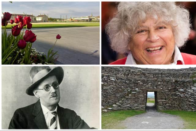 Miriam Margolyes will be among the actors participating in the Derry / Donegal projects as part of the European Ulysses finale in June. The festival is being staged in 18 European cities over two years with James Joyce's Ulysses as the starting point for each. Photo of James Joyce by Culture Club/Getty Images. Photo of Miriam Margolyes by Jeff Spicer/Getty Images.