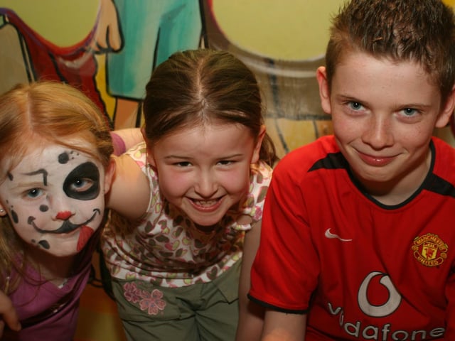 Face painting and partying for Shauna Harris' birthday.