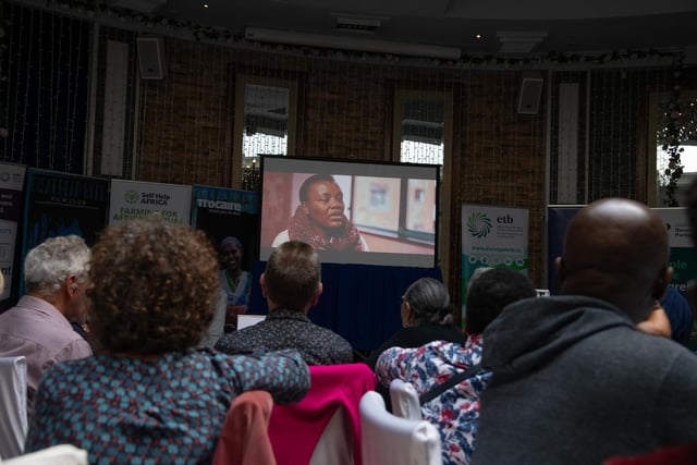 Salome Mumba, Trócaire Water Field Worker, Malawi video presentation at the Inishowen Development Partnership (IDP) ChangeMakers Donegal Annual Seminar in An Grianan Hotel, Burt on Friday last.    Photo Clive Wasson