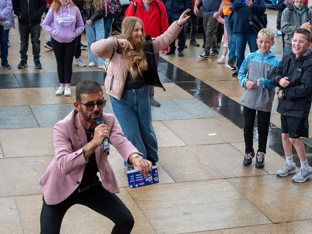 Derry City and Strabane District Council Mayor, Councillor Lilian Seenoi-Barr has hosted Supercar Saturday in Guildhall Square to raise money for the Mayoral Charity Bud Club. The event attracted car enthusiasts and owners from across the region to support aid the local charity. Picture Martin McKeown. 24.05.25