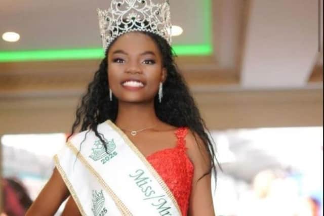 The newly crowned Miss Africa Ireland, Skhulululekile T Mupemhi
