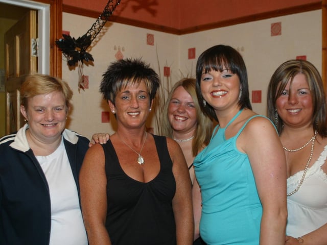 Liz celebrating her birthday with friends and family.