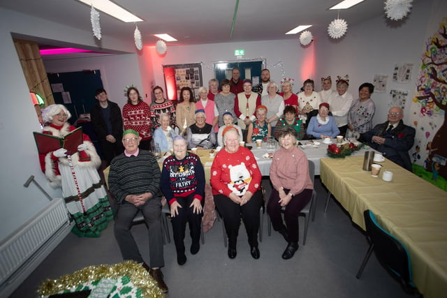 Group pictured at last week's Annual Senior Citizens Christmas Party held in the Cathedral Youth Club, Fountain. Special guest, on left is Mrs. Claus. (Photos: Jim McCafferty Photography)