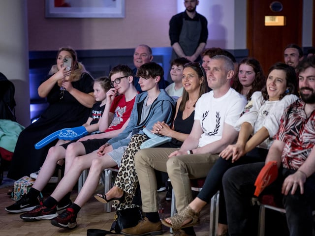 A cross section of the audience take in the action at Saturday's Foyle Rumble at the City Hotel. Photographs by Stephen Latimer.