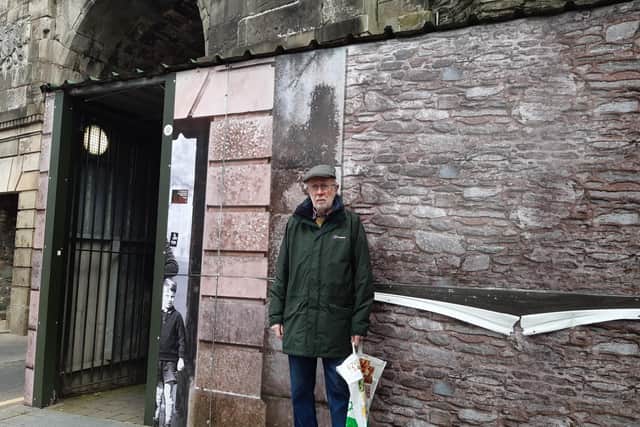 John Lafferty at the 'Dogleg' barrier at Bishop's Gate.