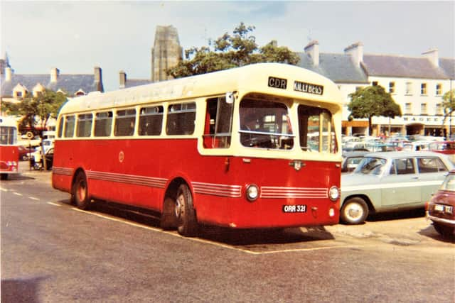 A CDR bus ready to leave Donegal Diamond for Killybegs in July 1967. Hugh Dougherty