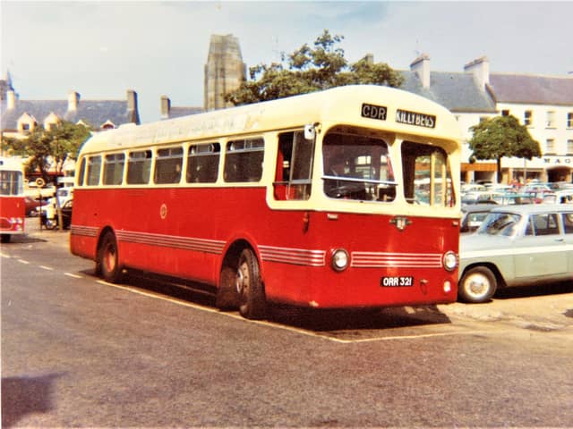 A CDR bus ready to leave Donegal Diamond for Killybegs in July 1967. Hugh Dougherty