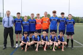 The St. Columb's College Year 9 squad who will meet Our Lady's and St. Patrick's, Knock in the NI Cup Final in Belfast.