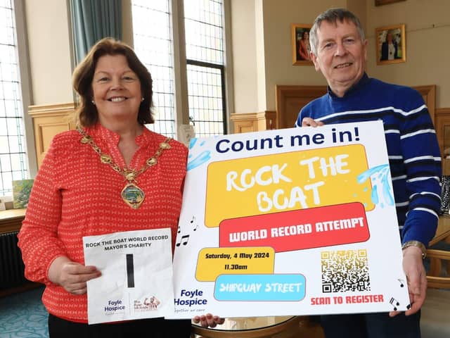 Photo caption: Mayor of Derry City and Strabane District Councillor Patricia Logue is pictured with Co
