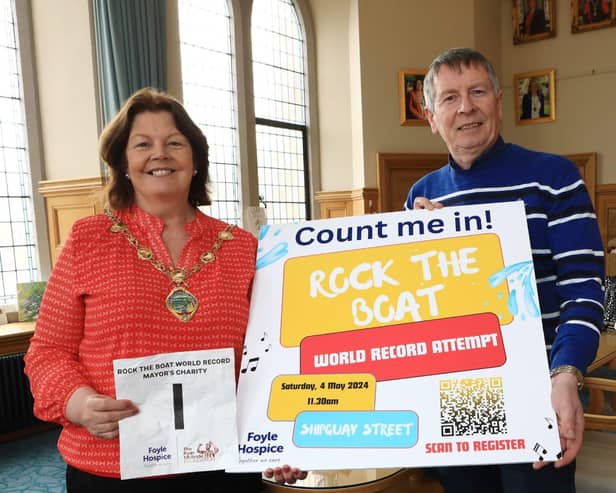 Photo caption: Mayor of Derry City and Strabane District Councillor Patricia Logue is pictured with Co