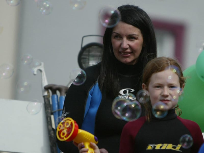 Bubbly and squeak at the Hiring Fair festival. (0107JB73)
