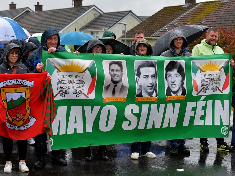 The National Hunger Strike Commemoration march makes its way down Southway. Photo: George Sweeney