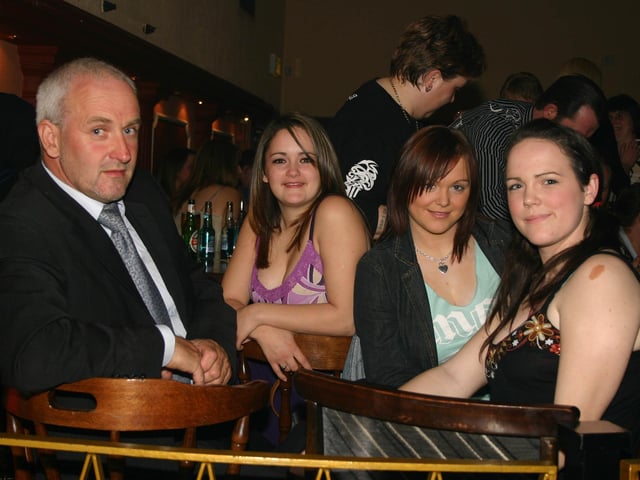 Adrian Cowan, Cara Cowan, Tina Hazlet and Terri Anne Cowan. : Parties and celebrations in April 2005: Du Pont fundraising do for Meningitis Research.