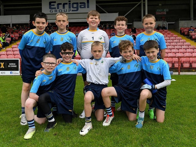 Derry Primary Schools Boys Finals at Celtic Park: Gaelscoil na Daroige. Photo: George Sweeney