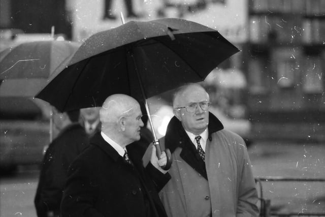 Senator Paddy McGowan with Pat 'The Cope' Gallagher in Rossville Street.