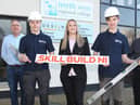 NWRC Lecturer David McCay, NWRC Occupational Studies student Leon Davies, CITB's Rachel McKeeman, Occupational Studies student Adam Callaghan and Curriculum Manager, Barry McDaid. 