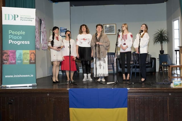 Ukrainian singers performing at the festive celebrations at the Colgan Hall on Saturday. The Old New Year celebrations were organised by Inishowen Development Partnership and supported by Donegal County Council and Healthy IrelanD.