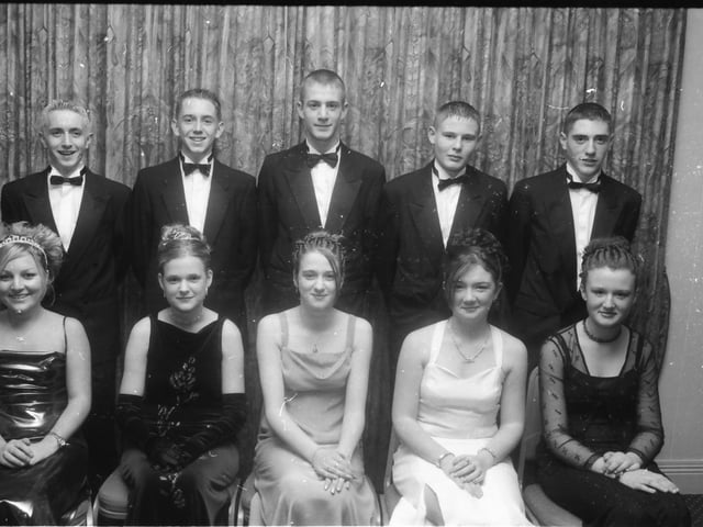Attendees at the Clondermott High School Annual Formal in November 1999.
