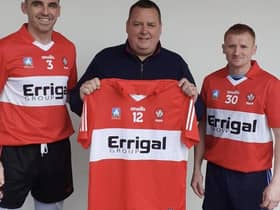 Kevin McGuckin, Derry Masters vice-captain (left) and Jimmy O'Connor, Derry Masters captain pictured along with Cormac McCloskey