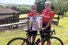 Evelyn Donnelly, Chairperson, Foyle Cycling Club and Daniel McCallion, Treasurer, Foyle Cycling Club who have officially launched the Cycle the Foyle event which is taking place on Saturday, June 28 in aid of Foyle Hospice.