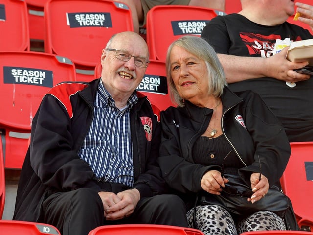 Fans in the Ryan McBride Brandywell Stadium for the Derry City versus Bohemian game on Friday evening. Photo: George Sweeney. DER2322GS – 126