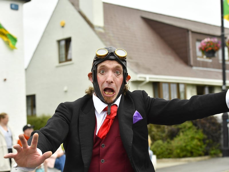 In Your Space Circus took part in the Clonmany Festival Parade held on Sunday afternoon. Photo: George Sweeney