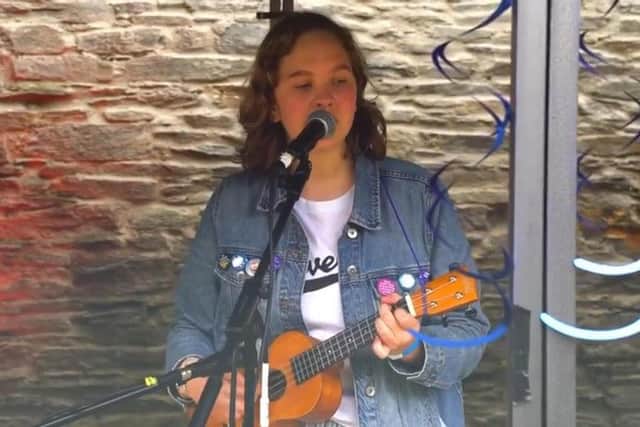 17-years-old Aoibhin Stewart who will be performing in the Mayor's 24 hour Busk for Homelessness.