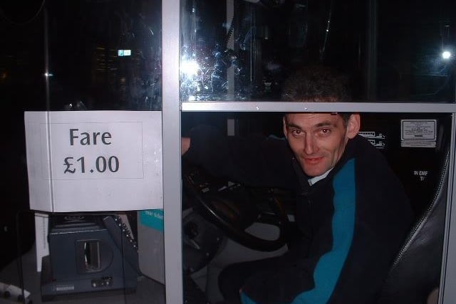 Enjoying a night out in Derry city centre and catching the Ulsterbus nightbus home back in April 2005.