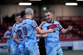 Mikhail Kennedy scored the winning goal against Ards in the sixth round tie.
