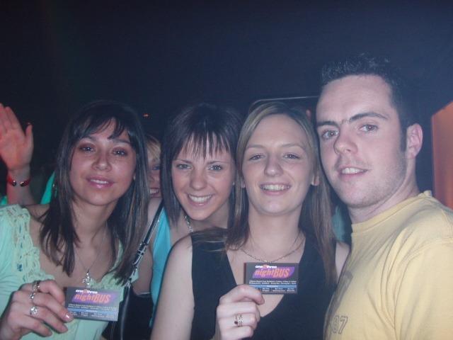 OLYMPUS DIGITAL CAMERA : Enjoying a night out in Derry city centre and catching the Ulsterbus nightbus home back in April 2005.