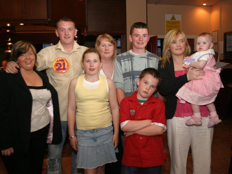 Darrens' big 21st birthday, with family and friends.