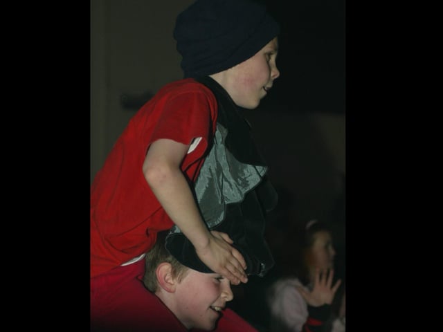 Young people boogying at a Halloween Disco in 2003