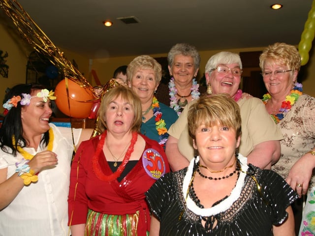 Girls just want to have fun left to right Mary Gillespie, Ann Lindsay, Lily Nicell, Rosie McCauley, Mary McAllister, Bernie Gillespie and Nell Gillespie. : Parties in December 2005.